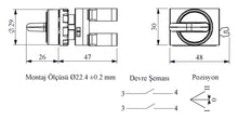 Load image into Gallery viewer, EMAS CP101S32 - IP65 Selector Switch 3 Pos. Centre Off Double Spring Return (2 N.O. Contact)
