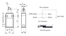 Load image into Gallery viewer, EMAS L61K13MUM331 Metal Roller Switch 13mm IP67 (1NO+1NC)
