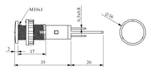 Load image into Gallery viewer, EMAS S102NS Yellow Neon Pilot Indicator 10mm Diameter Spade Terminal (230V)
