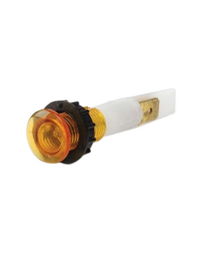 EMAS S102NS Yellow Neon Pilot Indicator 10mm Diameter Spade Terminal (230V)