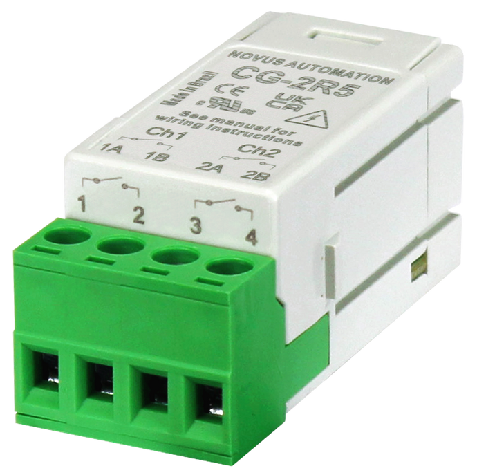 Novus N20K48 - CG-2R5 ClickNGo Module -  2 N.O. 5A Relays