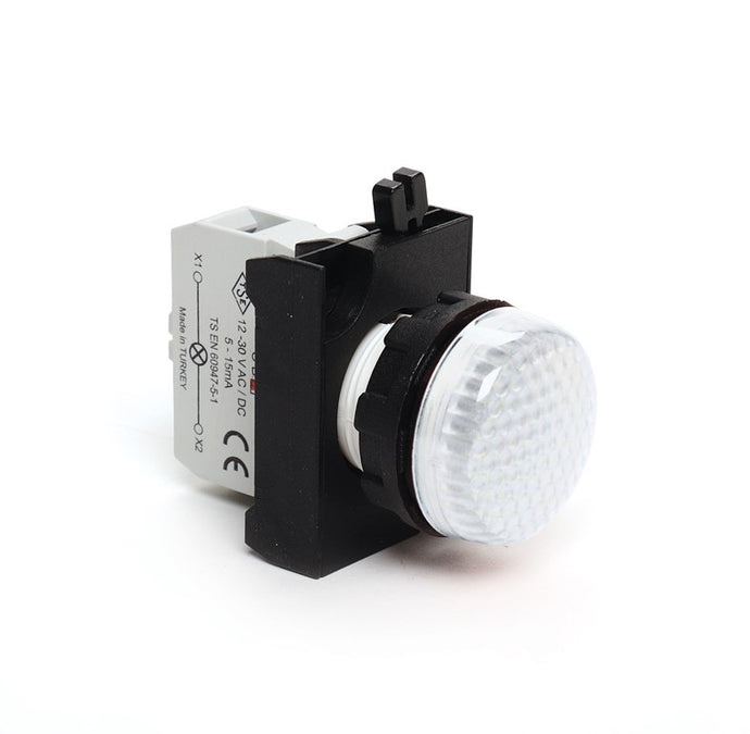 EMAS CP050XB - IP65 Indicator Lamp White 22mm (12-30V)