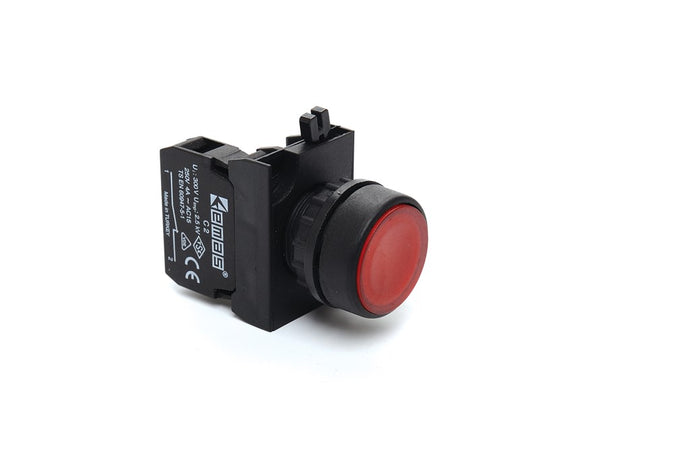 EMAS CP100DK - IP65 Red Stop Momentary Push Button (1 N.O. Contact)