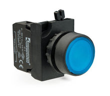 Load image into Gallery viewer, EMAS CP100DM - IP65 Blue Reset Momentary Push Button (1 N.O. Contact)
