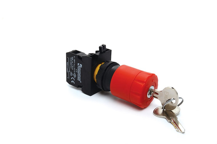 EMAS CP200EA30 - IP65 Emergency Stop 30mm Head Turn Release With Key (1 N.C.)