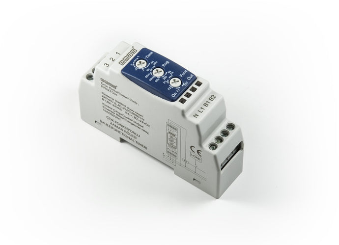 EMAS RR3ZTC01 - Multifunction DIN Rail Timer (24VAC/DC-230VAC 1CO)