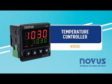 Load and play video in Gallery viewer, Novus N1030-PR-24V - PID Temperature Controller 1/16 DIN SSR+Relay (12-24V)
