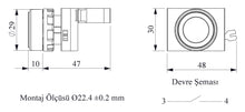 Load image into Gallery viewer, EMAS CP100DM - IP65 Blue Reset Momentary Push Button (1 N.O. Contact)
