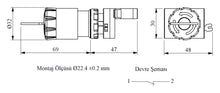 Load image into Gallery viewer, EMAS CP200EA30 - IP65 Emergency Stop 30mm Head Turn Release With Key (1 N.C.)
